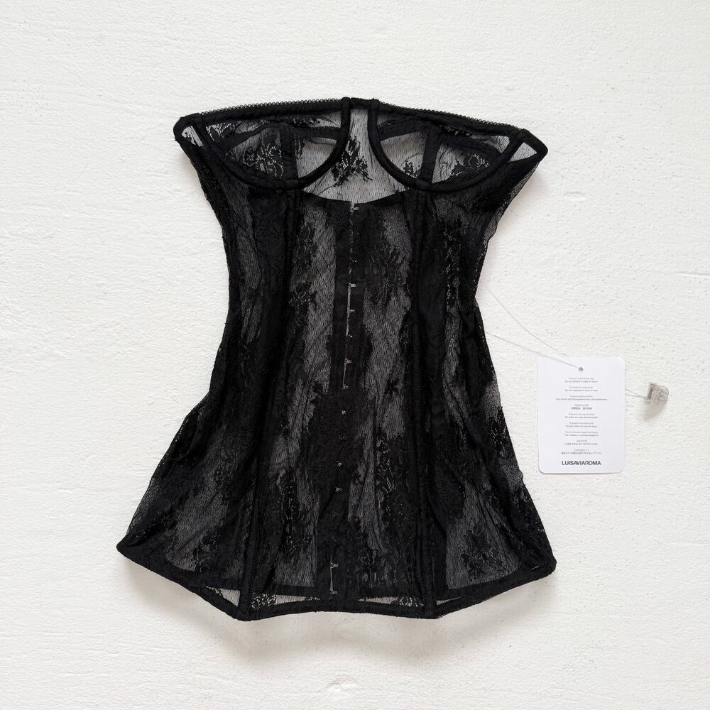 Black Lace Overlay Top
